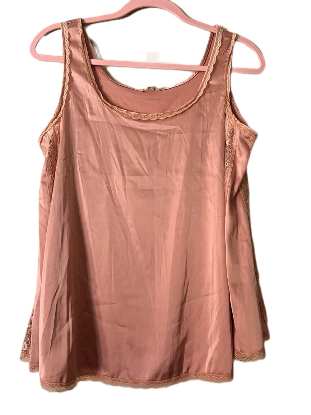 POL Lace-Trim Tank Top in Baby Pink NWOT